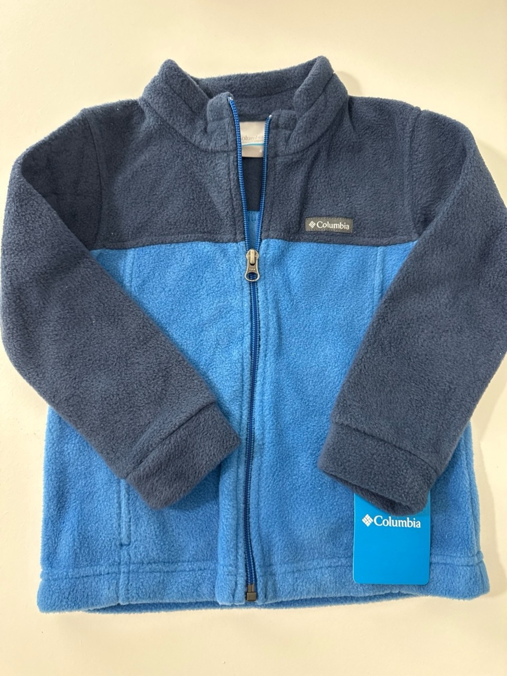 Columbia Kids Two-Tone Navy and Light Blue Fleece Jacket